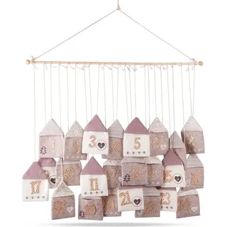 Adventskalender mit 24 Häuschen zum Befüllen mit Überraschungen
