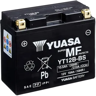 YUASA YT12B 12V 210 CCA wartungsfreie AGM Motorradbatterie schwarz
