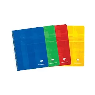Clairefontaine Notizbuch DIN A5+ Liniert Spiralbindung Pappe Blau Nicht perforiert 180 Seiten