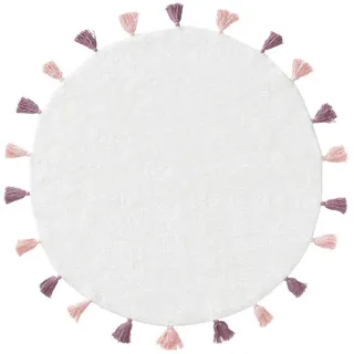 Kunstloft Kinderteppich waschbar Malu Rosa ø 80 cm rund , Pink , Textil , Beton Optik , Rund , 80x1 cm , Oeko-Tex® Standard 100 , für Fußbodenheizung geeignet , Teppiche und Böden, Teppiche, Kinderteppiche