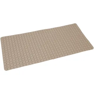 MSV Premium Duschmatte Badematte Badewannenmatte Badewanneneinlage antibakteriell rutschfest mit Saugnäpfen - Beige - ca. 36 x 76 cm - duftet nach Rosen - waschbar bei 60° Grad