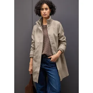 STREET ONE Wintermantel Stehkragen in Strickqualität, in Woll-Optik