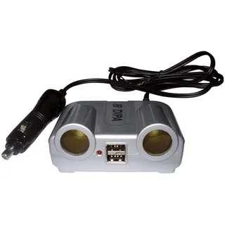 ALTIUM 851209 Doppel Stecker Zigarettenanzünder/2USB mit RAL
