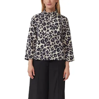 s.Oliver Scuba-Sweatshirt im Relaxed Fit mit Leo-Print