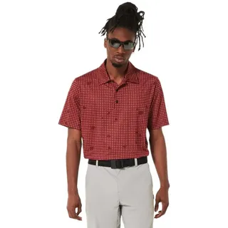 Oakley Apparel Grid Camo Kurzarmhemd - Grid Print Rosewood - M