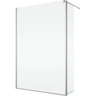 90° drehbare Wand für begehbare Ronal Easy 42 x 200 cm ALUCHROM/PARSOL GRAU BTE204205020 - Silber