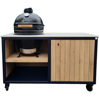 Heavenly Garden, Elements Outdoorküche, 152 cm, Blau mit Dekton Arbeitsplatte, für Kamado Grill