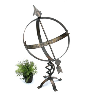 DanDiBo Ambiente DanDiBo Sonnenuhr Garten Groß Metall Patina Schmiedeeisen Wetterfest 70 cm Gartenuhr Uhr