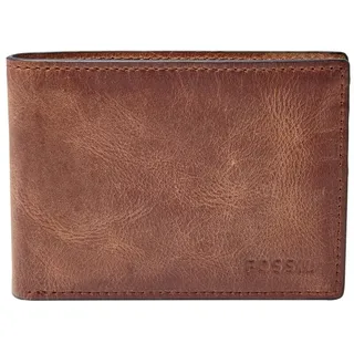 Fossil Brieftasche für Herren Derrick, 100% Leder Bifold braun 11 cm L x 1,5 cm B x 7,5 cm H ML3709200