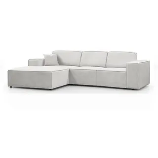 Beautysofa Ecksofa ohne Schlaffunktion Pedro L beige links , Beige , Kunststoff , L-Form,L-Form , 267x170 cm , Wohnzimmer, Sofas & Couches, Wohnlandschaften, Ecksofas