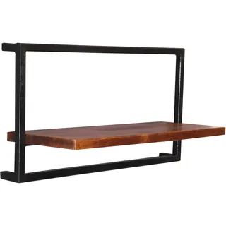 SIT Möbel Aalborg Wandregal 120 x 25 x 75 cm Schwarz/Natur