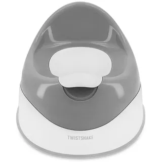 Twistshake Rutschfestes Babytöpfchen | Leicht – tragbar – leicht zu reinigen | Baby-Toilettensitz | Trainingstöpfchen für Kinder | Ergonomisches Design | Toilette für Kleinkinder | Weiß Grau