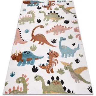 RugsX Teppich Fun Dino Kinderteppich für Babyzimmer, Spielteppiche, Kinderzimmer,