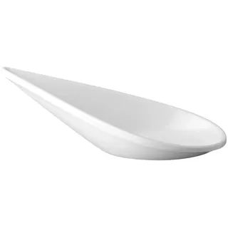 APS 85370 12er Set Fingerfoodlöffel – DROP – 10,5 x 5,5 cm, H: 3 cm, Melamin weiß, stapelbar, spülmaschinengeeignet, bruchsicher & elegant