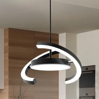 FIMEI LED Hängeleuchte Esstisch Pendelleuchte, schwarz Dimmbar mit Fernbedienung Pendellampe 3000-6000K Höhenverstellbar Saturnring-Design für Esszimmer, Wohnzimmer, Kücheninsel, Schlafzimmer, Foyer