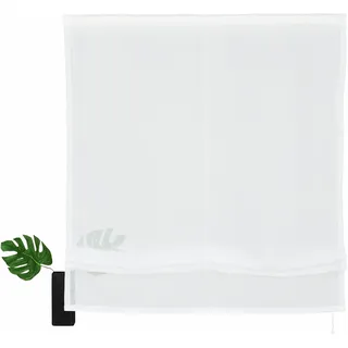 Raffrollo MY HOME "Regina" Gr. 5, weiß, B:120cm H:140cm, Voile, Obermaterial: 100% Polyester, Raffrollos, Raffrollo, Transparent, Voile, Polyester