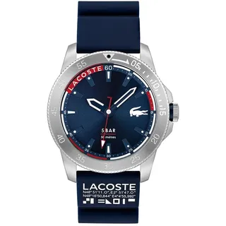 Lacoste Analog Quarzuhr für Herren Kollektion Regatta mit Marinblaues Silikonarmband - 2011202
