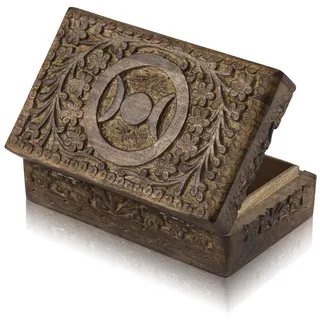 Tolle Geburtstagsgeschenkideen, handgefertigt, dekoratives Schmuckkästchen aus Holz, Schmuck-Organizer, Andenken-Box, Schatztruhe, Schmuckhalter, Uhrenbox, Aufbewahrungsbox, Einzug, Frauen (Antique)