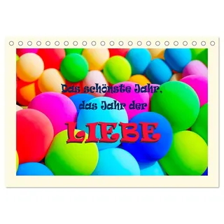 Calvendo Das schönste Jahr, das Jahr der LIEBE (Tischkalender 2026 DIN A5 quer), CALVENDO Monatskalender: