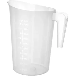 HENDI Messbecher, mit Skalierung, Stapelbar, Bruchsicher, 5,0L, ø210x(H)270mm, Polypropylen (Packung mit 5)