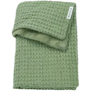 Meyco Baby Waffle Tog 2.0 75x100 Cm Minikrippendecke - Olive Green - One Size