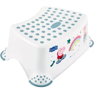 KEEEPER Peppa Pig Tritthocker, Ab ca. 3 bis ca. 14 Jahren, Anti-Rutsch-Funktion, Tomek, Nordic White