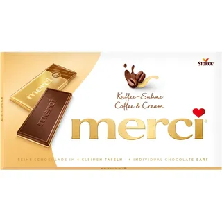 merci® Kaffee-Sahne Vollmilchschokolade 4 Stück 100 g