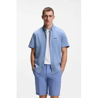 Boss Green BOSS für Herren. 50555951 Hemd regular fit blau S", Lässig, Baumwolle, Kurzarm,
