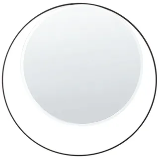 Beliani Wandspiegel schwarz 50 cm Agde , Schwarz , Metall , Rund , 50x50x10 cm , Spiegel, Wandspiegel