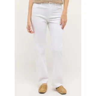 Straight-Jeans ANGELS "Lara", Damen, Gr. 36, Länge 32, weiß, Denim/Jeans, Obermaterial: 89% Baumwolle, 8% Polyester, 3% Elasthan, Jeans Straight-Jeans, Wide Leg
