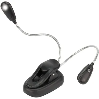 ANSMANN Klemmleuchte Twinflex - Flexible LED Leselampe dimmbar, Klemme & Magnethalterung - Ideal für Buch, Notenständer, Schreibtisch, Spiegel, Camping & Schrank - batteriebetrieben