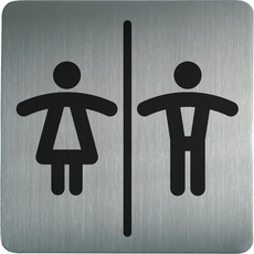 Bild Piktogramm "WC Damen/Herren" quadratisch 15,0 x 15,0 cm