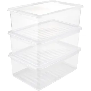 KEEEPER Aufbewahrungsbox Bea 39 x 26,5 x 14 cm 3-tlg. transparent