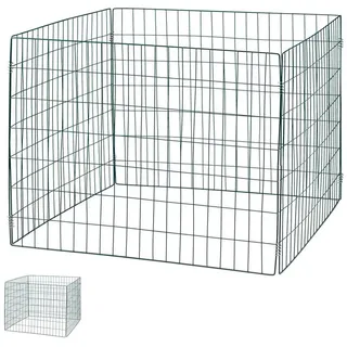 Relaxdays Komposter Metall, 2er Set, Dunkelgrün