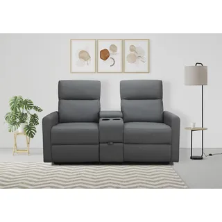 Home Affaire Couch Kunstleder 2-Sitzer Grau