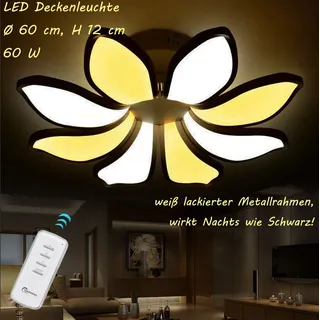 LED Deckenleuchte 8016-8 LNB 60W mit Fernbedienung Lichtfarbe stufenweise einstellbar Acryl-Schirm A+,LED Wohnzimmerleuchte Kronleuchte Pendelleuchte Deckenlampe Deckenstrahler led Deckenleuchte Hängeleuchte Hängelampe