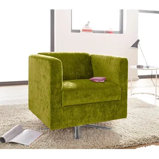 Home Affaire Cocktailsessel Bob Polyester 72 x 71 x 75 cm Grün drehbar mit Sternfuß
