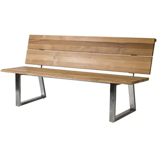 Diamond Garden Pisa Bank Edelstahl/Recycled Teak