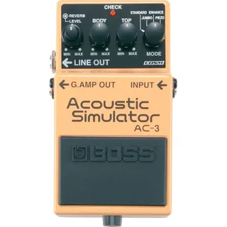 BOSS AC-3 Acoustic Simulator Pedal, vier Simulationsmodi: Standard, Jumbo, Enhanced und Piezo