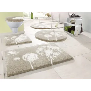 Badematte GRUND "Pusteblume, Badvorleger, Badezimmer Teppich, sehr weich" Gr. 1, beige (naturtöne), H:20mm, Polyacryl, Badematten, Badematte, weiche Haptik, auch als 2-teiliges Set erhältlich, Made in Europe