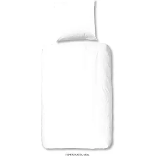 HIP Bettwäsche-Set Uni 140 x 200/220 cm Weiß - Weiß