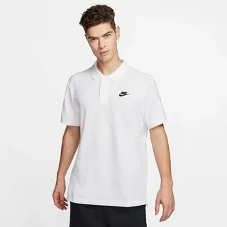 Nike Herren Sportswear Polo Poloshirt, White/Black, M