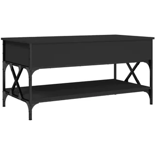 vidaXL Couchtisch Schwarz 100x50x50 cm Holzwerkstoff und Metall