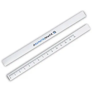 BAMATO Zimmermannsbleistift weiß mit Aufdruck #BAMATOPOWER