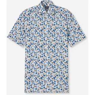 OLYMP Kurzarmhemd »Luxor modern fit«, mit floralem Print, weiß