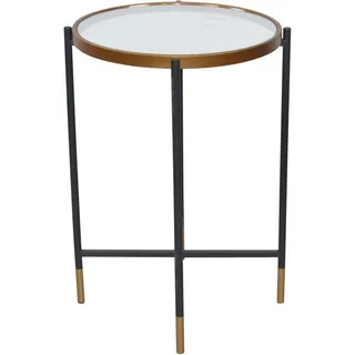 Hofmann Living And More Beistelltisch, goldfarben, schwarz, transparent