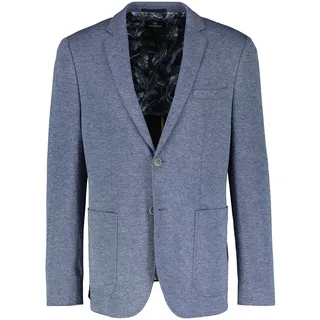 Jerseysakko LERROS "Jerseyblazer in großen Kurzgrößen", Herren, Gr. 31, blau (classic navy), 77% Polyester, 23% Viskose, Sakkos Jerseysakko