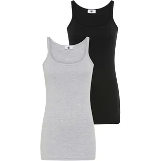 AJC Longtop 2er-Pack, in Basic Form im Doppelpack, grau, schwarz