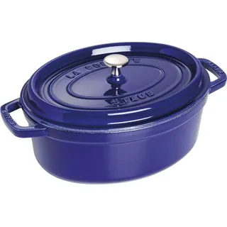 Staub Cocotte 31 cm oval dunkelblau