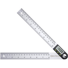 Neoteck Digitaler Winkelsucher-Lineal 8 Zoll Edelstahl 0-200mm mit hintergrundbeleuchteter LCD-Batterie Digitaler Neigungssensor Winkelmesser Elektronische Wasserwaage